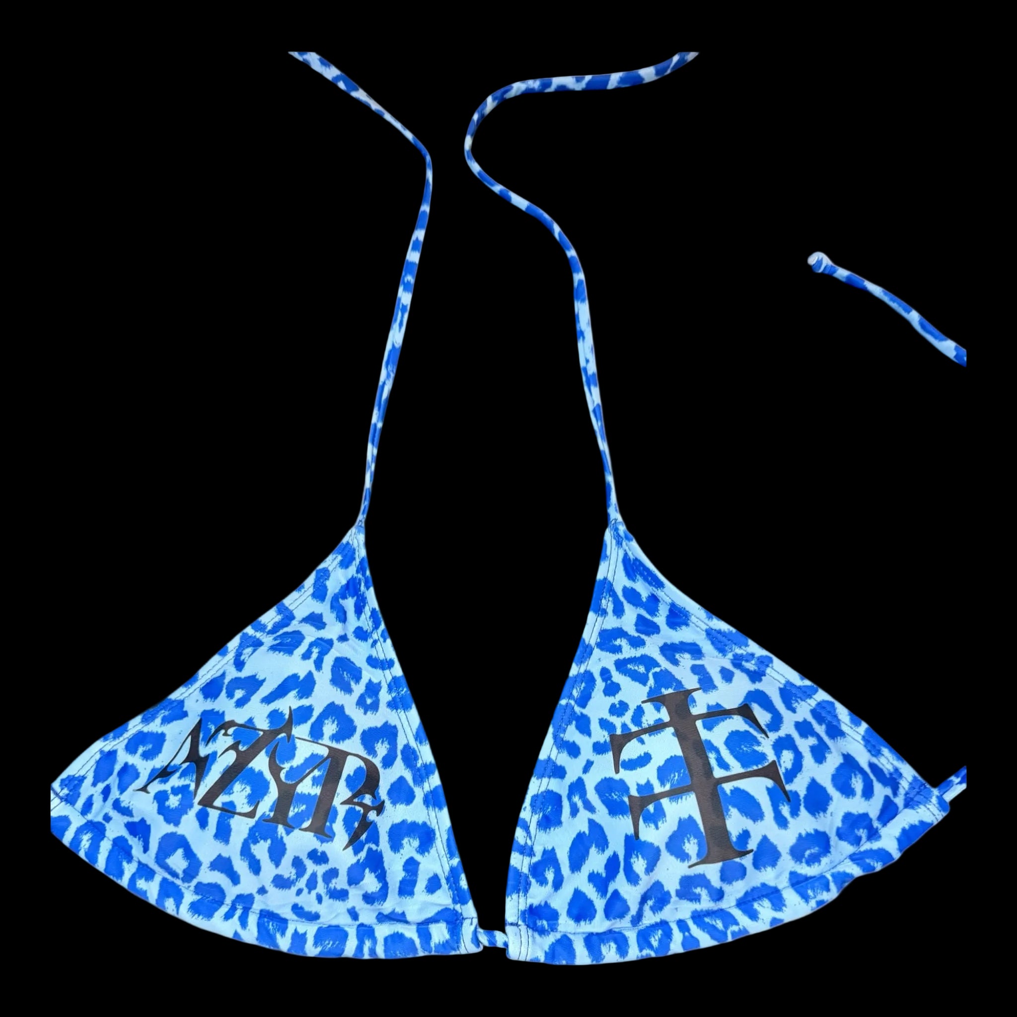 Blue cheetah print top