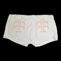 Red and white outlined shorts