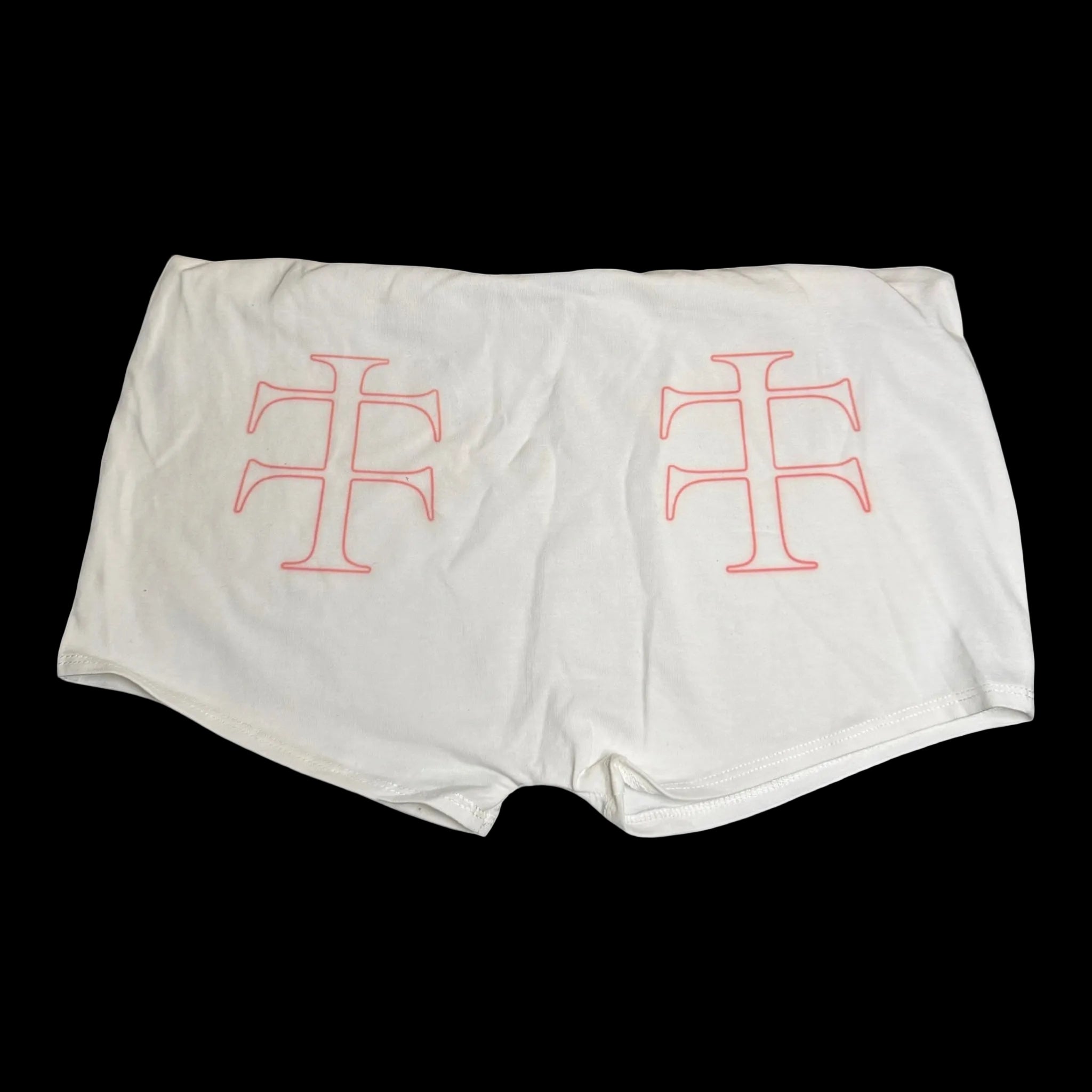 Red and white outlined shorts