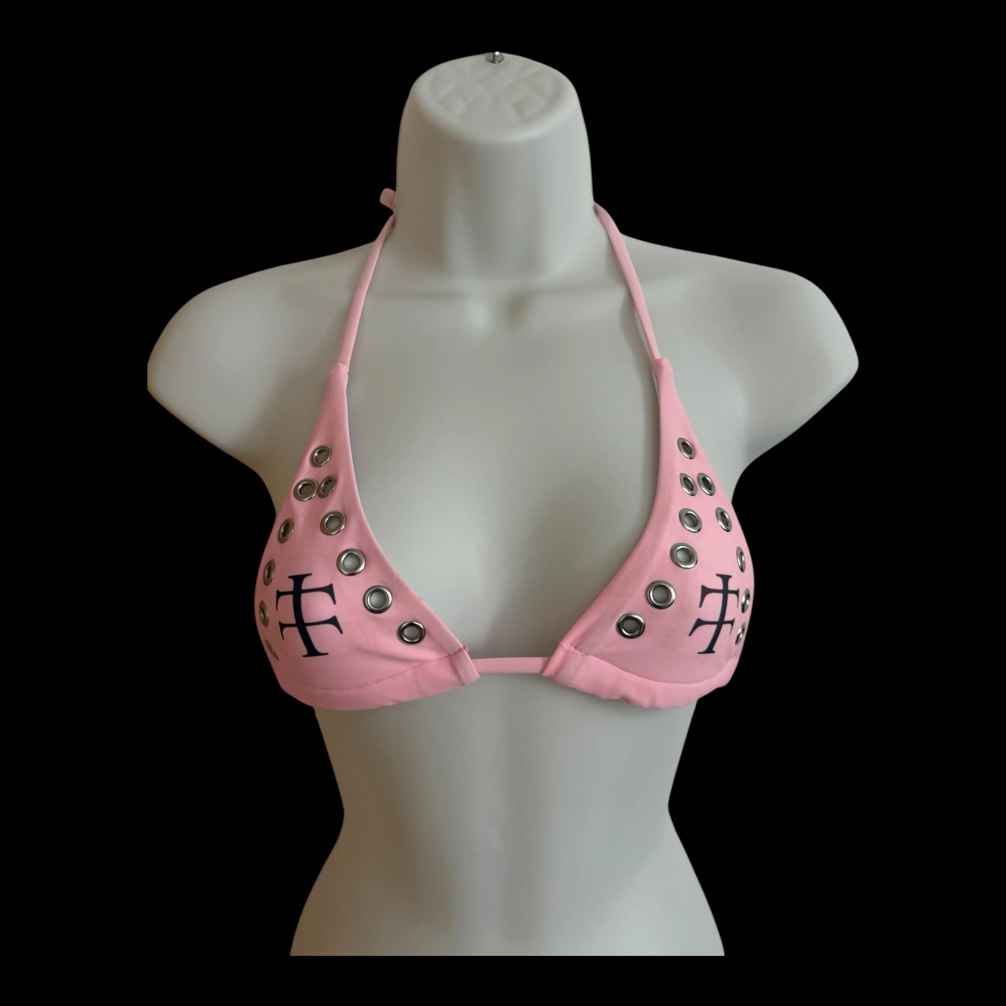 Baby pink eyelet bikini top