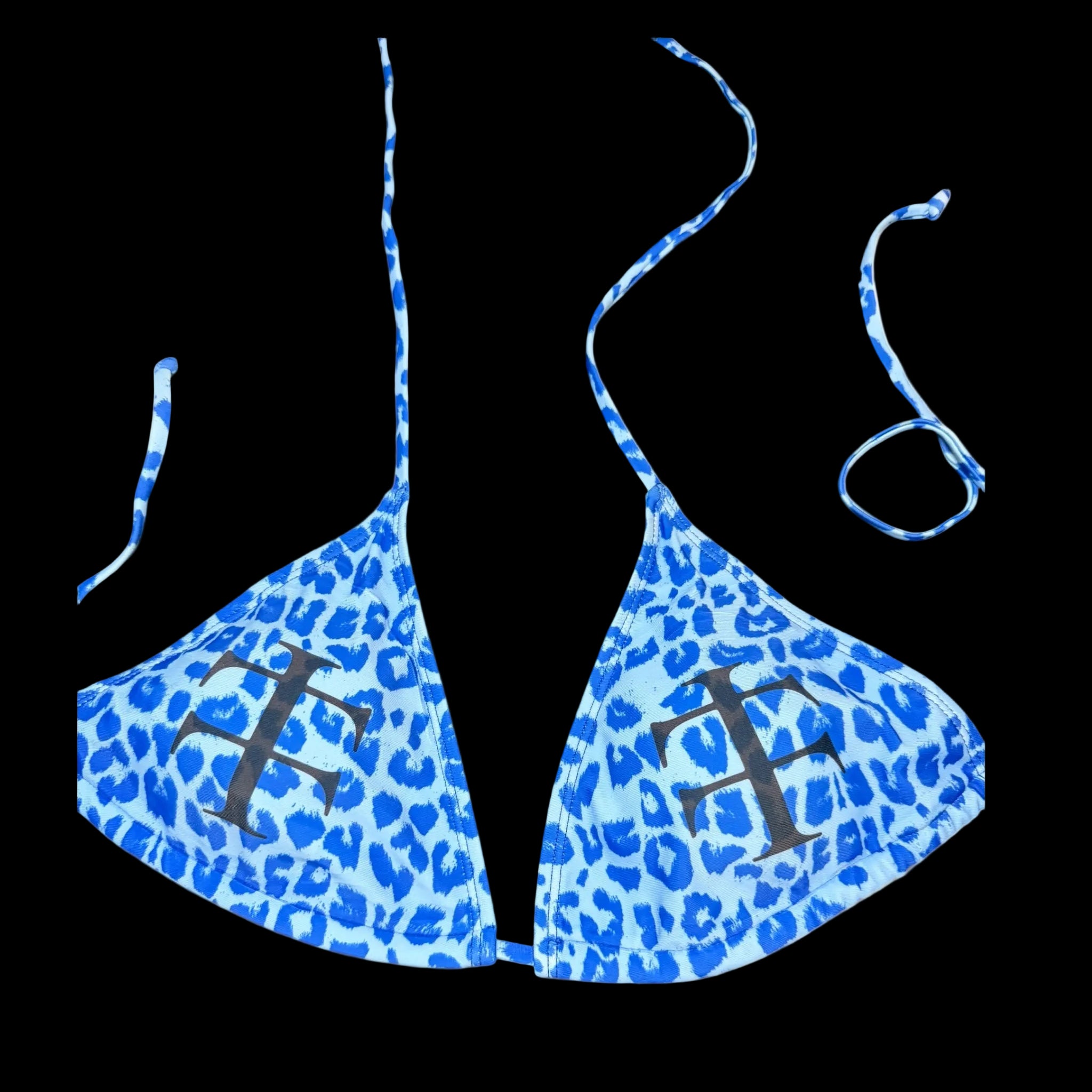 Blue cheetah print