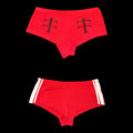 Mini red shorts