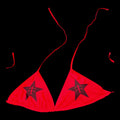 Red star bikini top