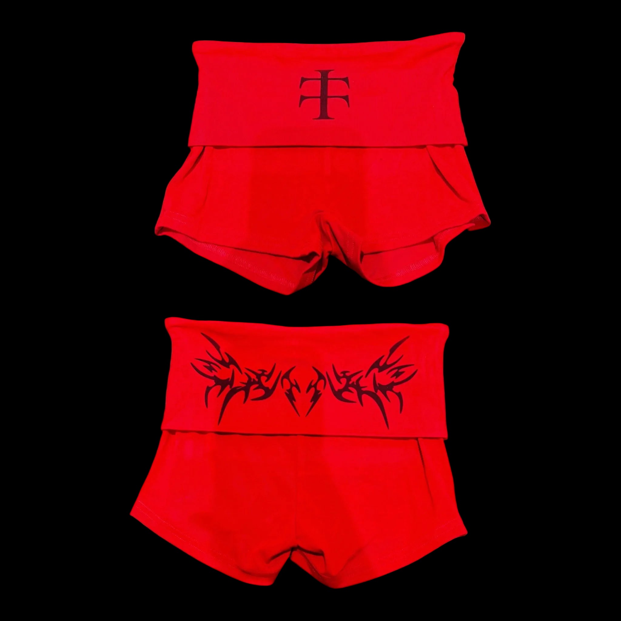 Cybersigilism foldover shorts