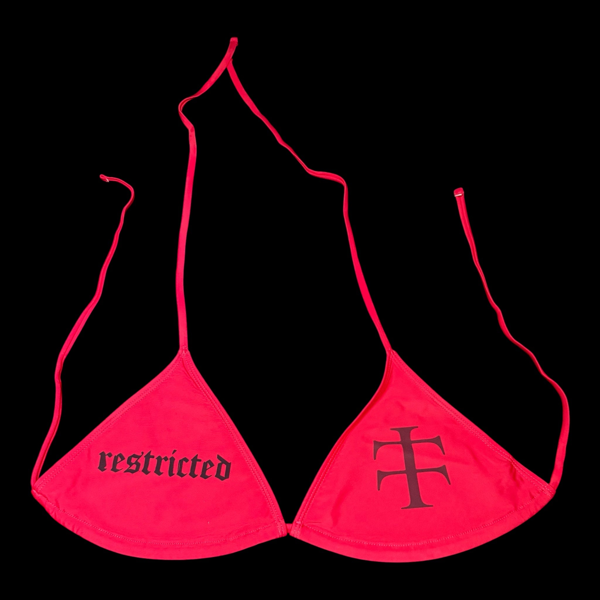 Dark red bikini top