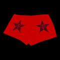 Red star mini shorts