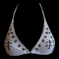 White eyelet bikini top