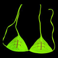 Neon green bikini top