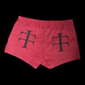 Dark red shorts