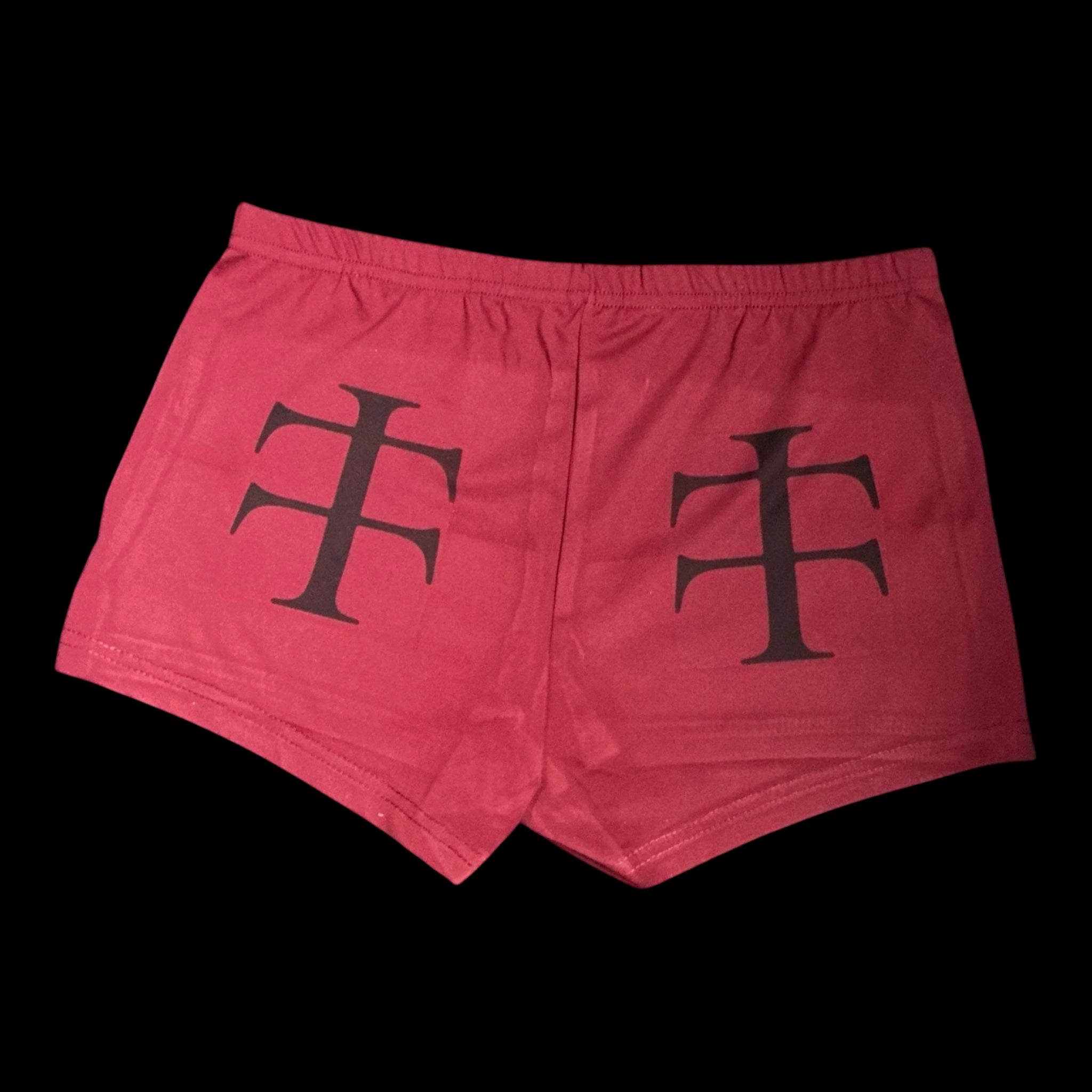 Dark red shorts